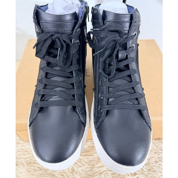 Steve Madden YUZO Black High Top Sneakers Men’s 9 NWT main image 8